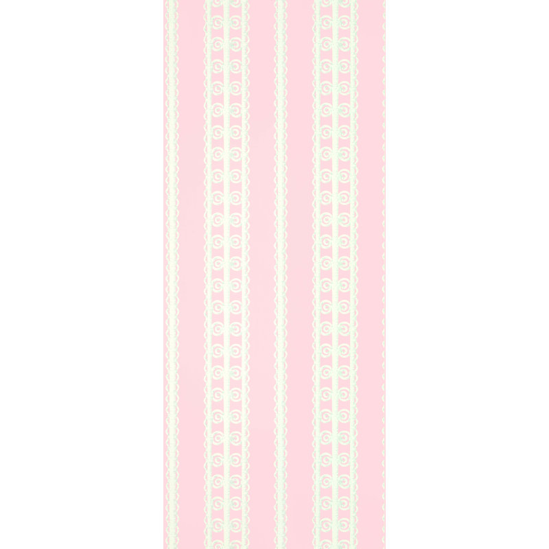 Schumacher x Celerie Kemble Wicker Stripe Wallpaper, Frangipani