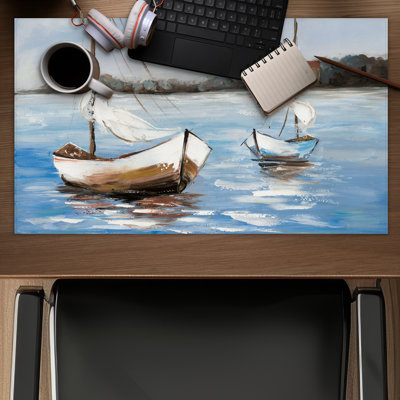 Two Boats on the Water - Boat Travel Gaming Mat for Decor
