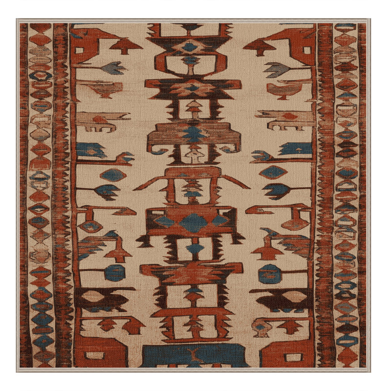 Tapis brun lavable à la machine, Carré 6 pi