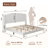  King Size French Retro Wingback Bed Frame, Teddy Fabric Upholstered, Sturdy Slat Support, No Box Spring Needed, Easy Assembly, Light Gray-1469637851-1469637797