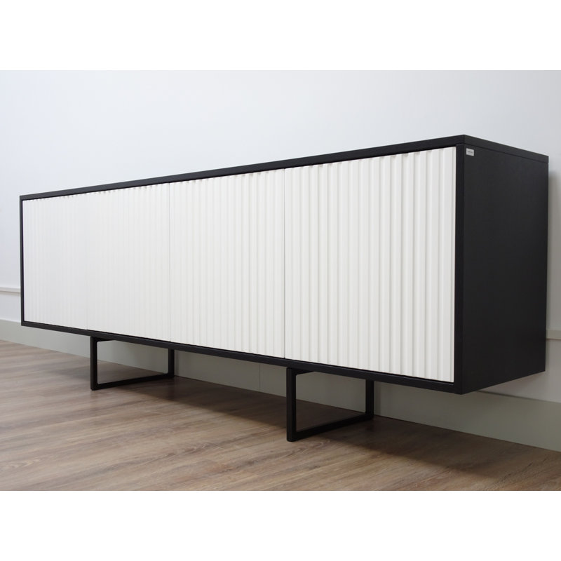 Largo 204cm Sideboard, Black/White