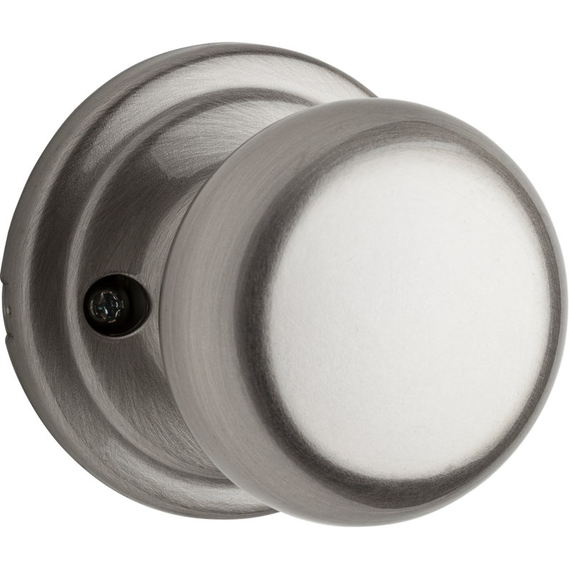 Hancock Keyed Vestibule Knob featuring SmartKey Security, Satin Nickel