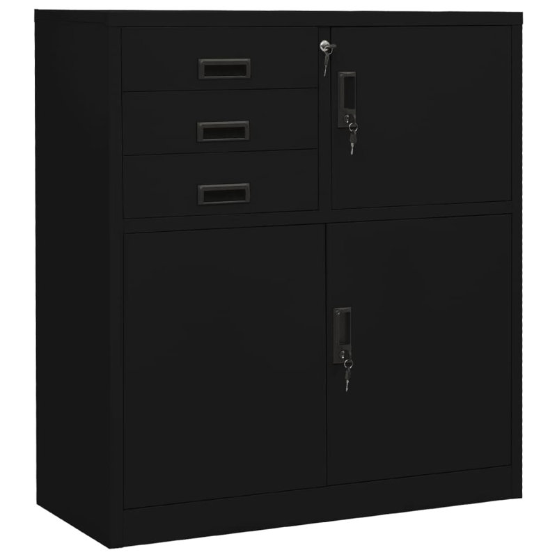 Bryshon 3 -Door 3 -Drawer, Black