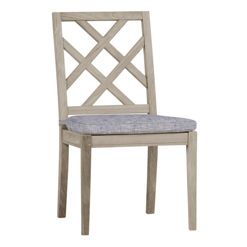 Chaise d'appoint en teck Haley - Huître, Teck huître, Pas de soudure, Perigold IceBreaker White Sands