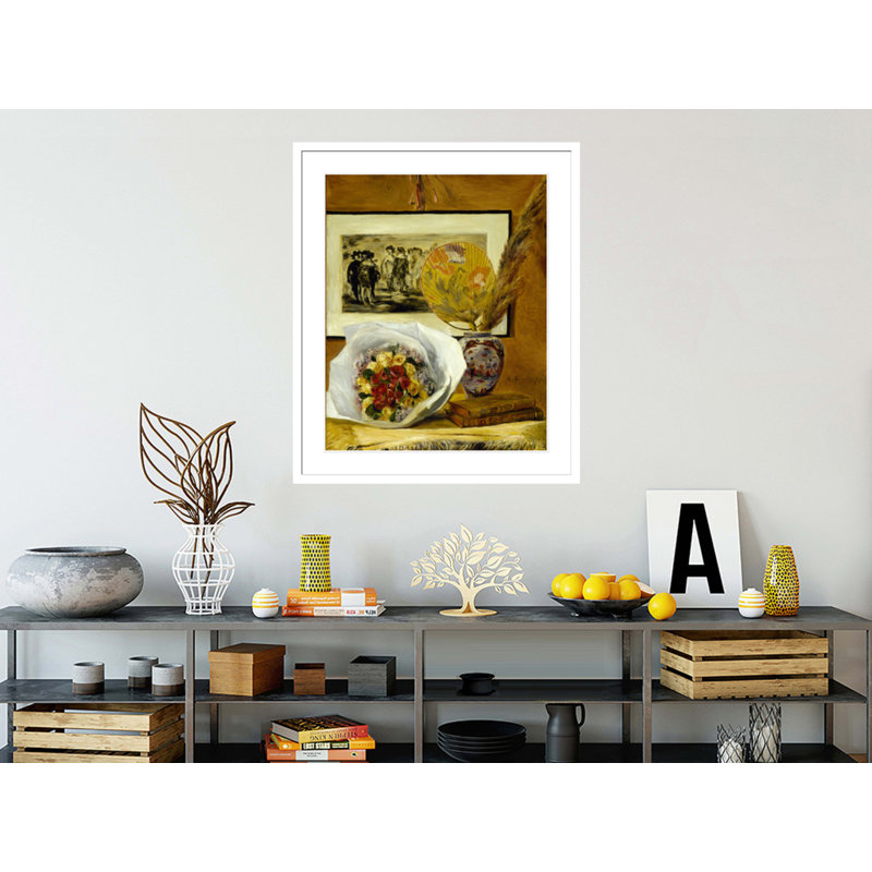 «Still Life with Bouquet» par Pierre-Auguste Renoir, impression giclée sur cadre, H 27,67 po x l 23,5 po