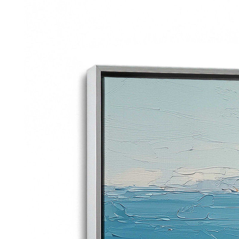Impression sur toile Azzuro Cove, 8 po x 12 po, Cadre flottant en chrome poli