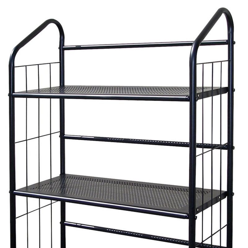 Étagère à livres en métal, finition noire, (3 tablettes) H 37 po x l 26 po x P 11 po