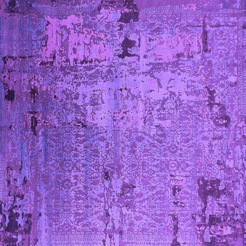 Tapis mauve Mid-Century Modern 2834, Carré de 6 pi