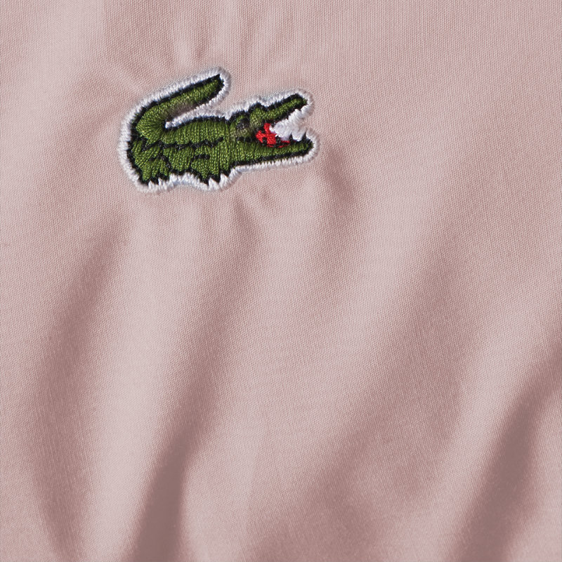 Ensemble de draps en percale de coton Lacoste Center Line, Ensemble de draps pour taille de lit simple TG, Rougir