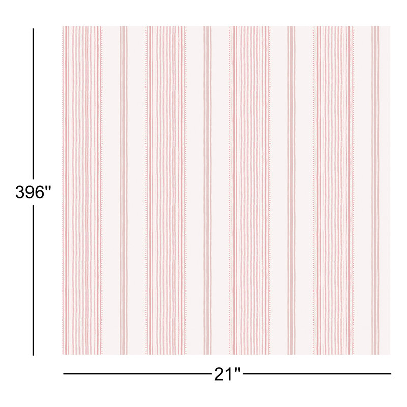Laura Ashley Heacham Stripe Blush Wallpaper