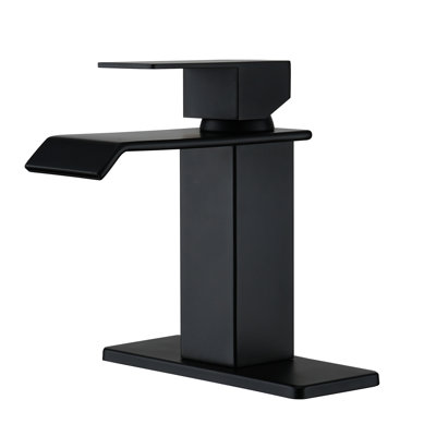 Probe Single Hole Faucet Single-handle Bathroom Faucet Waterfall Spout Sink Faucet 1.2GPM