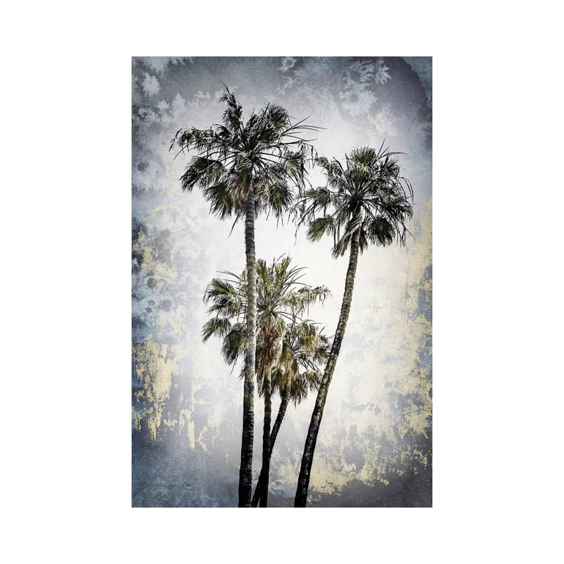 Modern Art Lovely Palm Trees by Melanie Viola - Print on Canvas, 66.04cm H x 45.72cm W x 1.91cm D, Wrapped Canvas
