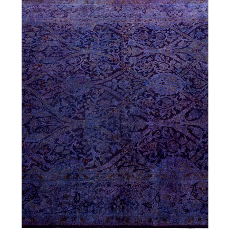 Overdyed One-of-a-Kind 4' 0" X 6' 2" Hand Knotted Area Rug