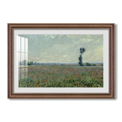 Poppy Field, 1881-Claude Monet-Custom Framed Canvas