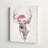 " Reindeer Wearing Santa Hat "