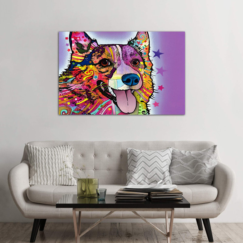 Corgi 1 Piece Wrapped Canvas Wall Art, 66.04 cm H x 45.72 cm W x 1.91 cm D