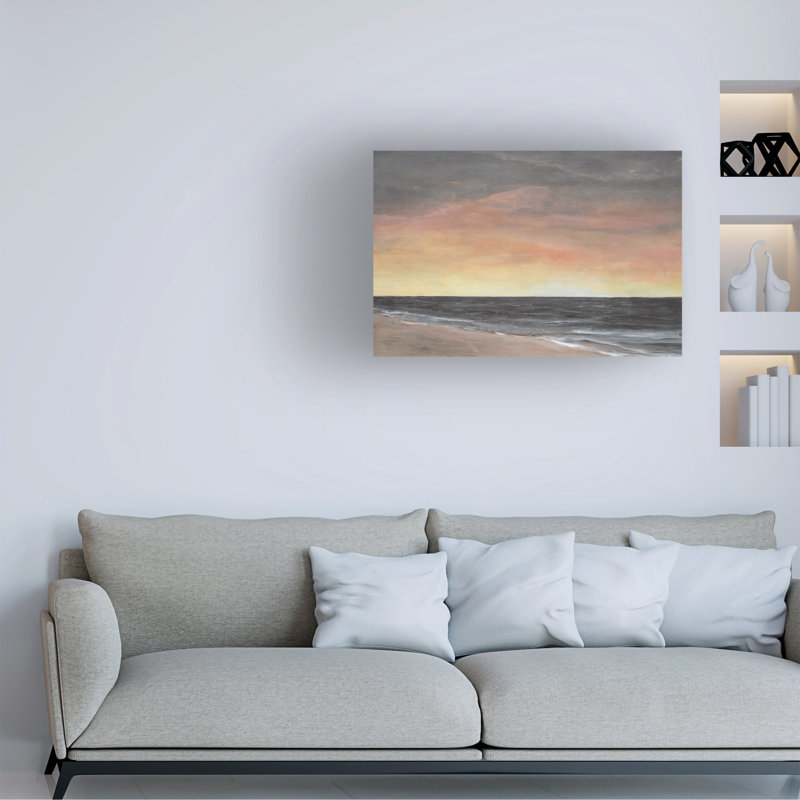 Bolognaise "Sunset Beach II" sur toile, H 22 po x l 32 po