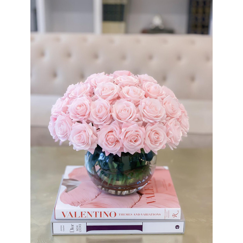 Roses in Vase, Pink