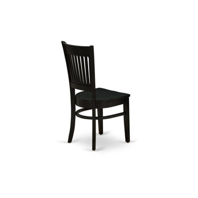 Ensemble de table de salle à manger moderne 5 pièces comprenant une table de cuisine ronde avec piédestal et 4 chaises de cuisine, noir
