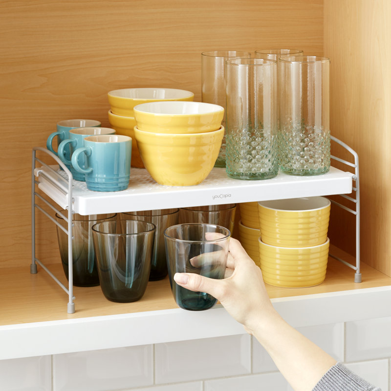 Pantry Organizers YouCopia® UpSpace® Adjustable Shelf, Height-Adjustable Cabinet and Pantry Organizer