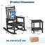 Ensemble de 2 chaises Adirondack berçantes Hdpe-277106282