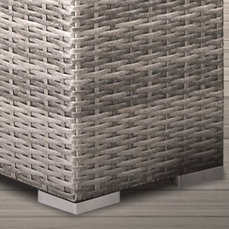 Interlaken Rectangular PVC Wicker Outdoor Side Table