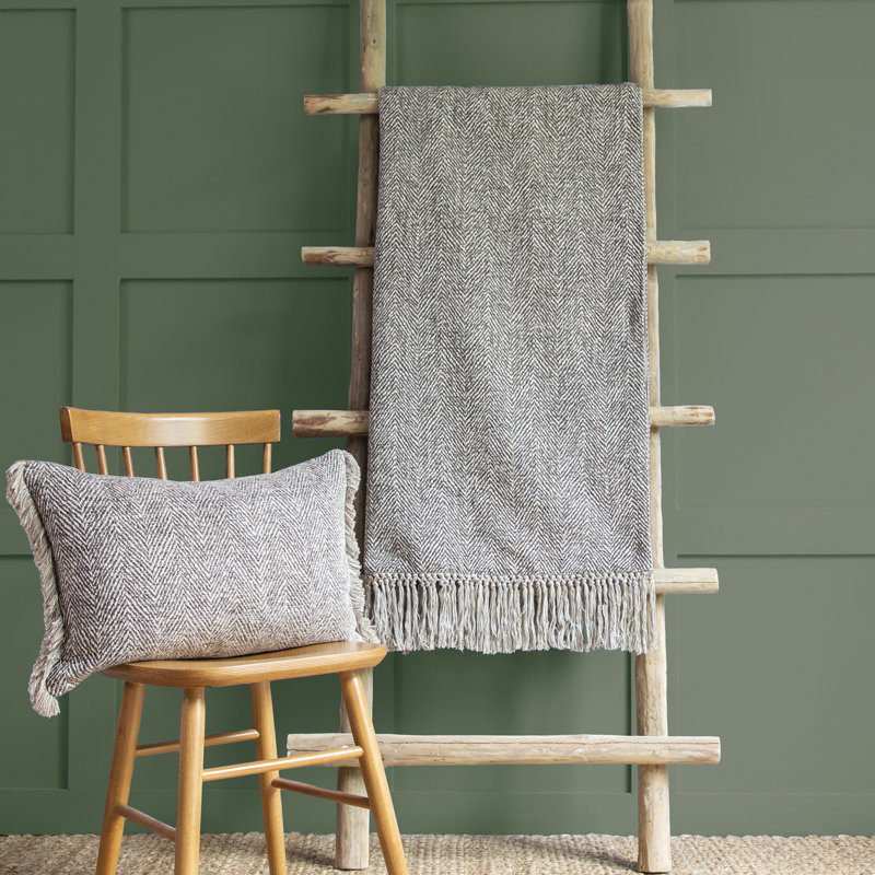 Oryx Hand Woven Throw Blanket, Grey