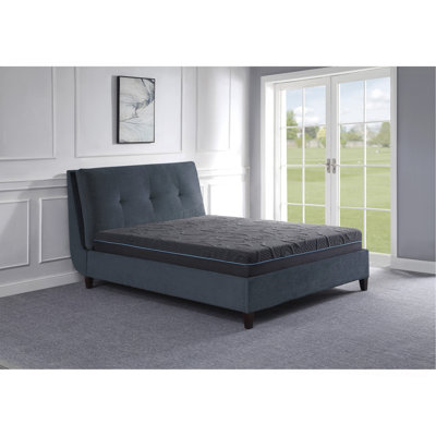 8" Full Size Bed Mattress Gel-Infused Memory Foam Hybrid Mattress, Dark Gray, Mattress In A Box, Firm Comfort Mattress