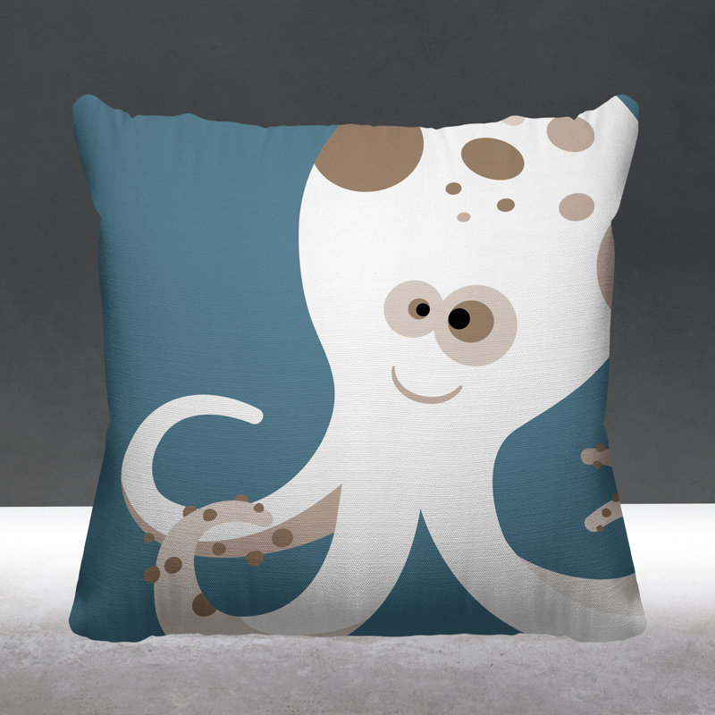 Coussin décoratif Octavious, L 17 po x H 17 po, Ardoise