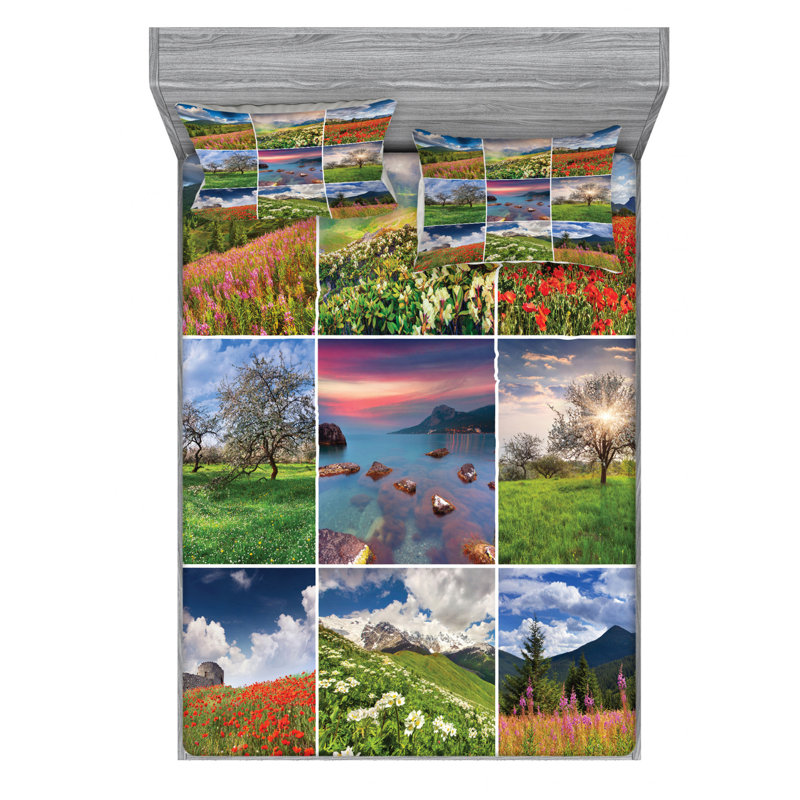Microfiber Sheet Set, Full Sheet Set with Fitted Sheet