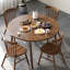 Table de salle à manger ronde brune pour salle à manger / cuisine-428504153