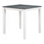 Table de salle à manger à hauteur de comptoir 5 pièces en bois massif blanc