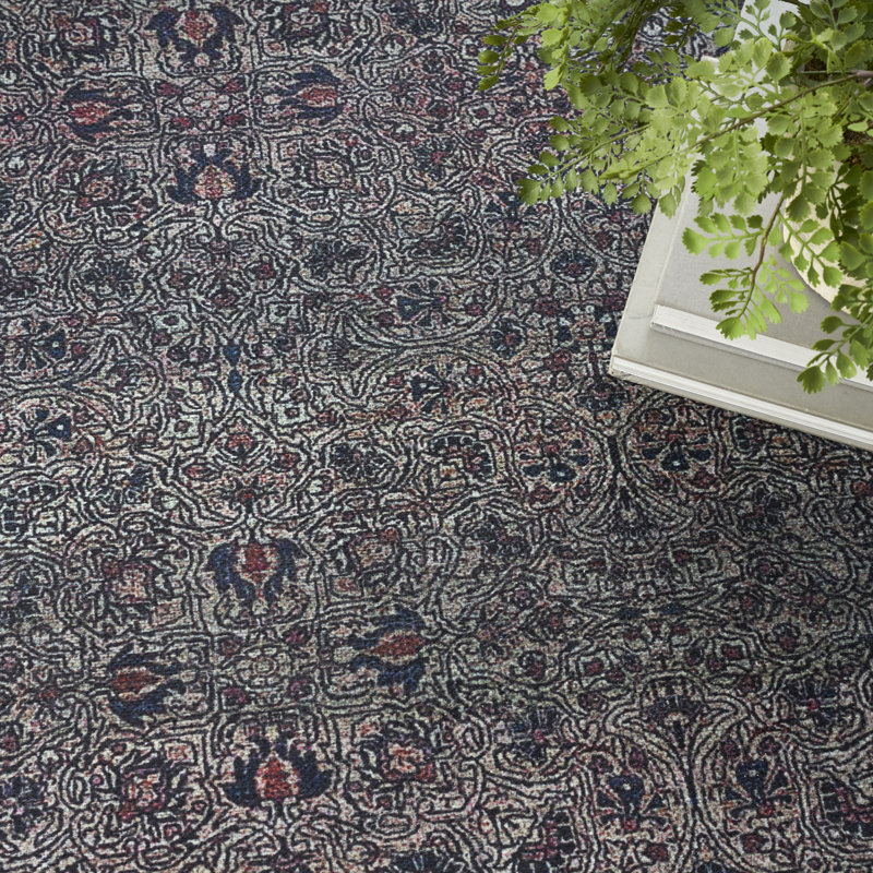 Tapis émeraude persan lavable à la machine, Rectangle 9 pi 2 po x 12 pi
