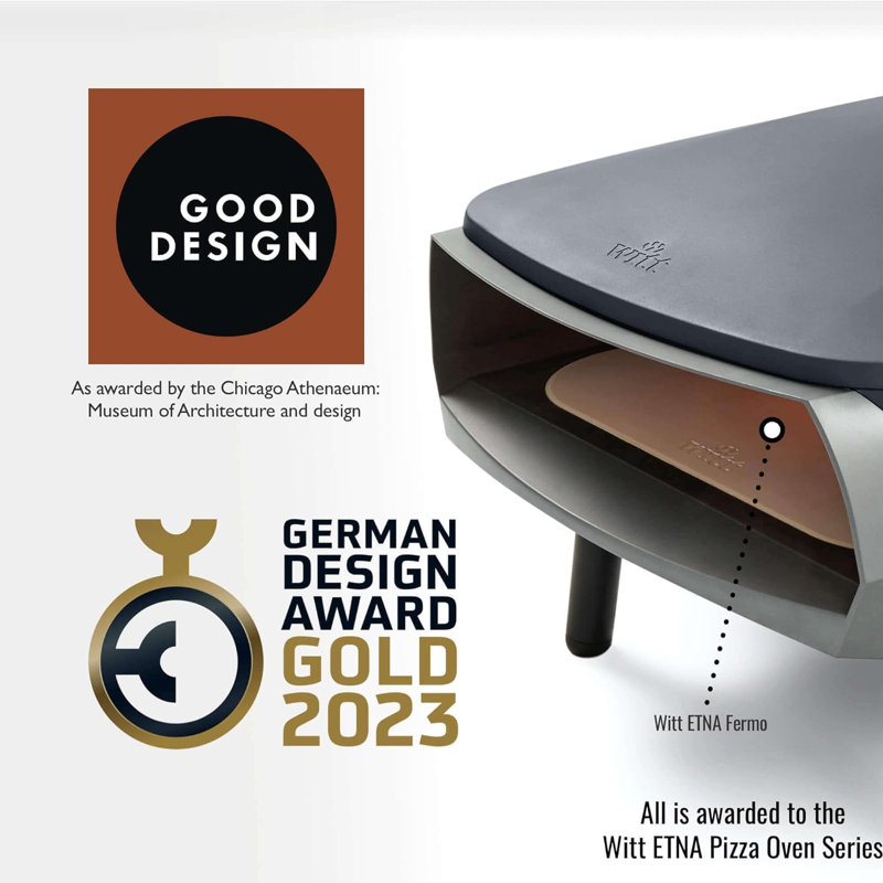 Witt ETNA Fermo Award-Winning Pizza Oven –500°C Rapid Heating,60-sec Cooking,40.5cm Capacity, Graphite