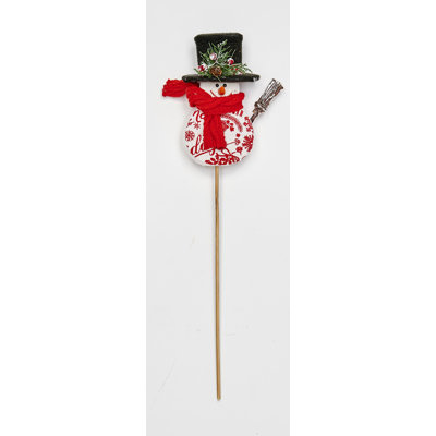 18" Snowman with Black Hat Pick
