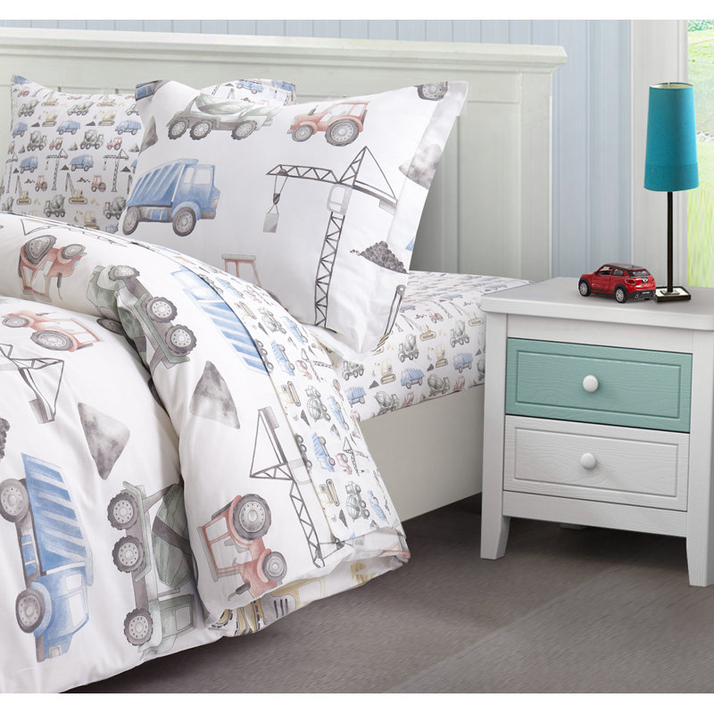 Ensemble de housse de couette en coton biologique, Couette double / double + 2 taies décoratives sta