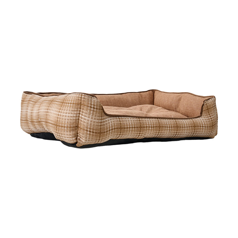 Pet Bed, Khaki, Small (15cm H x 70cm W x 60cm D)