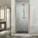 34-35.5 in. W x 72 in. H Pivot Swing Frameless Shower Door with Clear SGCC Tempered Glass