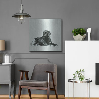 'A Very Pastel Modern Dog 8' by Cartissi Metal Wall Art, 24" x 24"