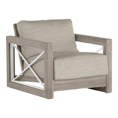 Malta Teak Lounge Oyster Teak/Brushed StaInless