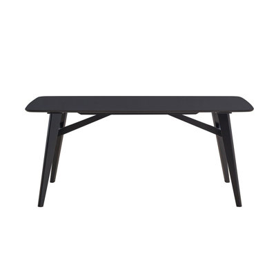 Wooden Rectangular Dining Table In Black