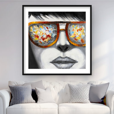 Colorful Sunglasses Framed Matted Print | Bedroom Decor