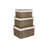 Wicker Lined 3 Piece Storage Hamper Set-1119100032