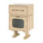 TABLE D'APPOINT ROTATABLE EN MDF DE RANGEMENT ROBOT, COULEUR NATURELLE