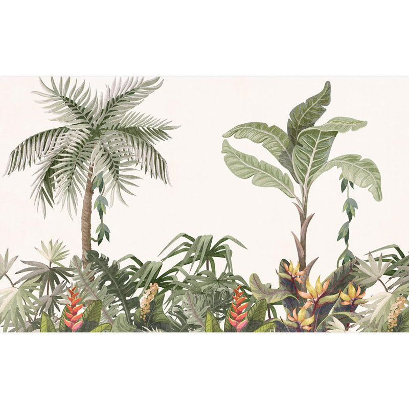 Bordure florale pelez et collez, L 120 po x l 192 po