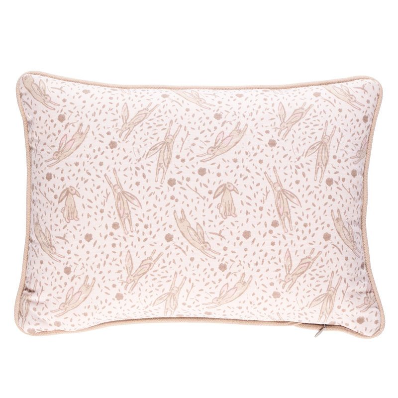 Schumacher x Marie-Chantal Rabbit Pillow, 12" H x 16" W, Blush