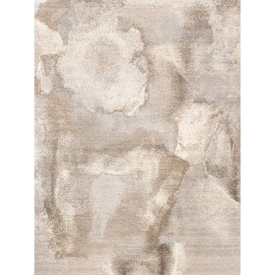 Handmade Silk and Wool Area Rug