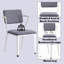 Chaise de bureau en tissu gris cargaison et finition blanche