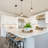 Marcus 1-Light Farmhouse Globe Pendant Light, Rustic Wood for Kitchen Island