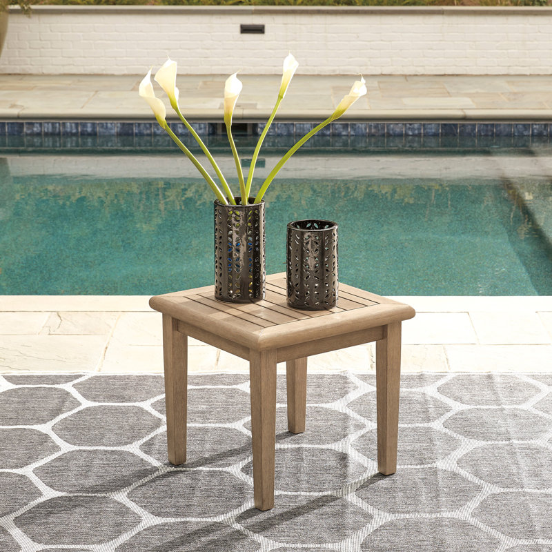 Table de bout en bois massif Gundrath